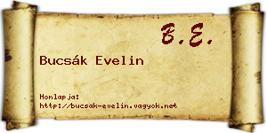 Bucsák Evelin névjegykártya