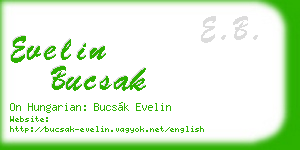 evelin bucsak business card