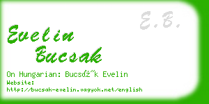 evelin bucsak business card